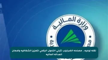 نقلة نوعية.. مصلحة الضرائب تتبنى التحول الرقمي لتعزيز الشفافية وضمان العدالة المالية